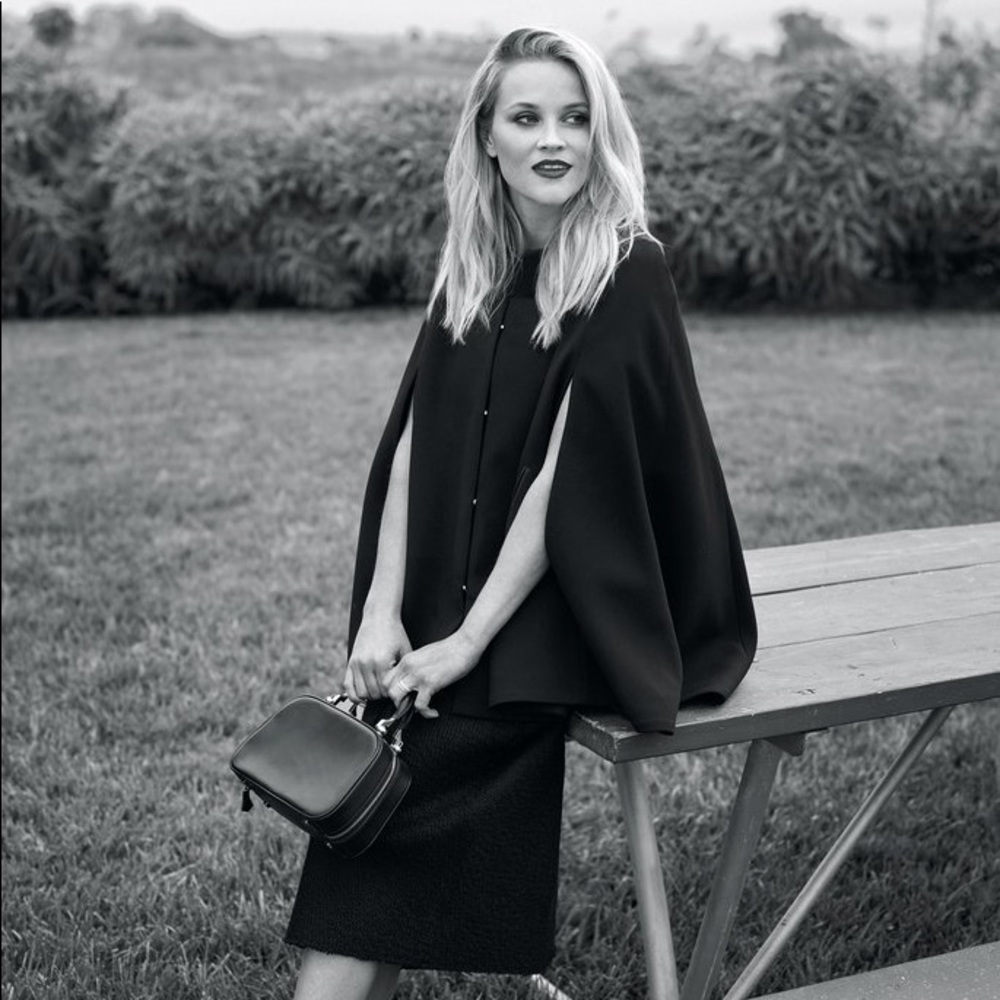 Draper James Black Houston Cape Jacket